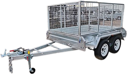 8×5 Tandem Galvanised Box Trailer with 900mm cage