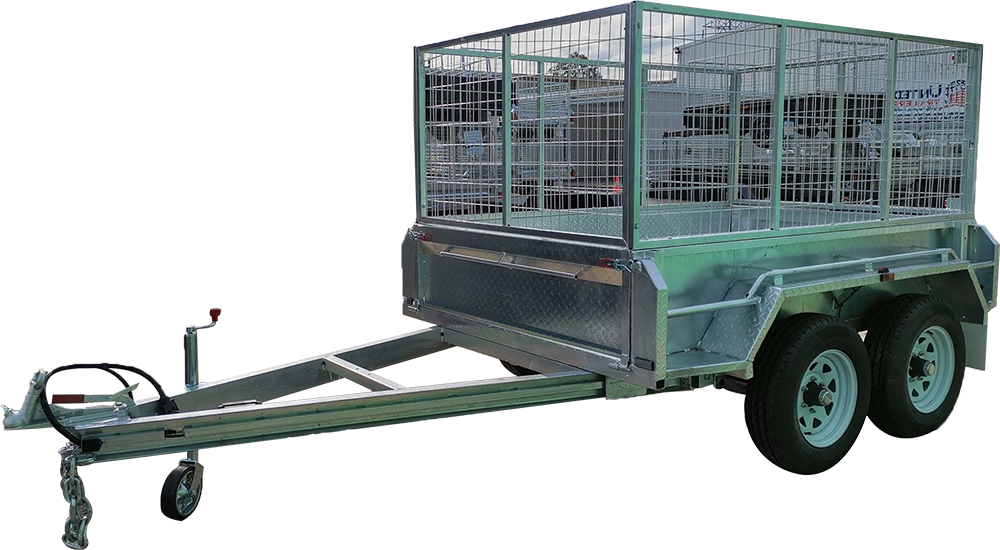 8×5 Galvanised box trailer 3500kg ATM with high side wall & cage
