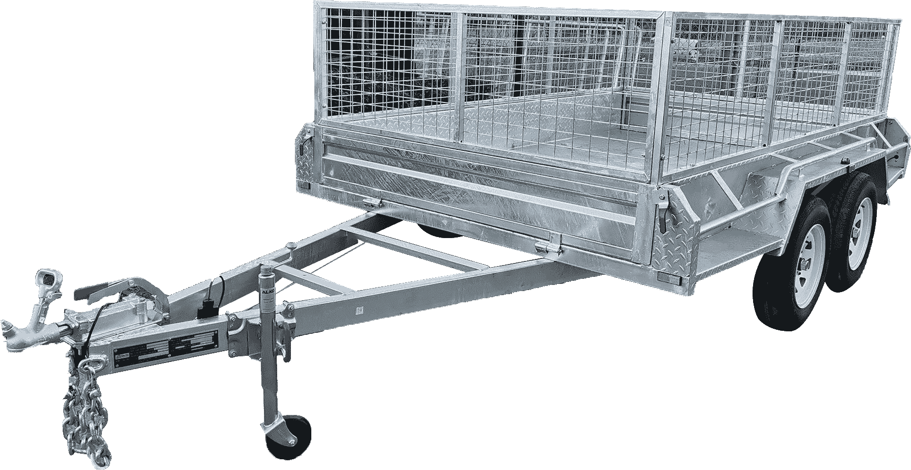 10x5 Galv Box Trailer 900mm Mesh Cage United Trailers